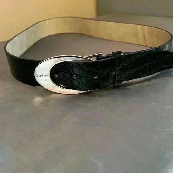 Guess Black Embossed  Belt - Picture 2 of 14